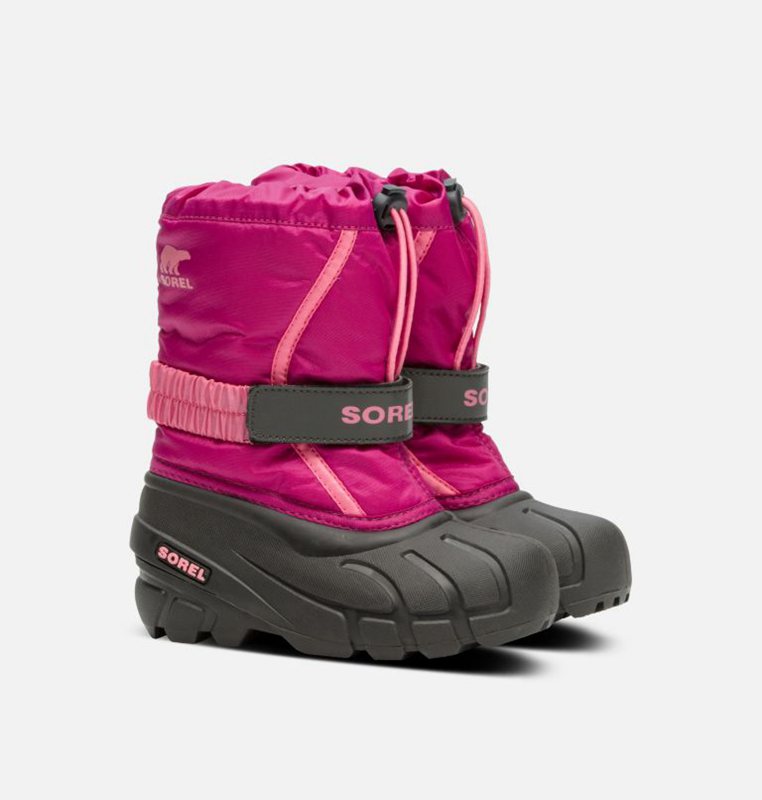 Kids Snow Boots Pink/Black - Sorel Childrens Flurry™ - 745-VMNCZY